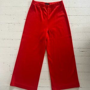 St. John Knit High Waisted Ankle Pants Red (Size P)